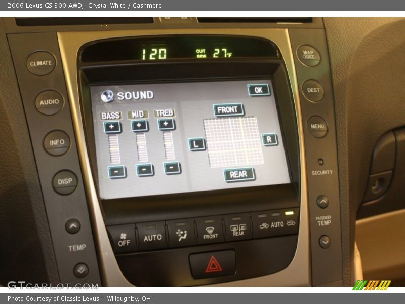 Controls of 2006 GS 300 AWD
