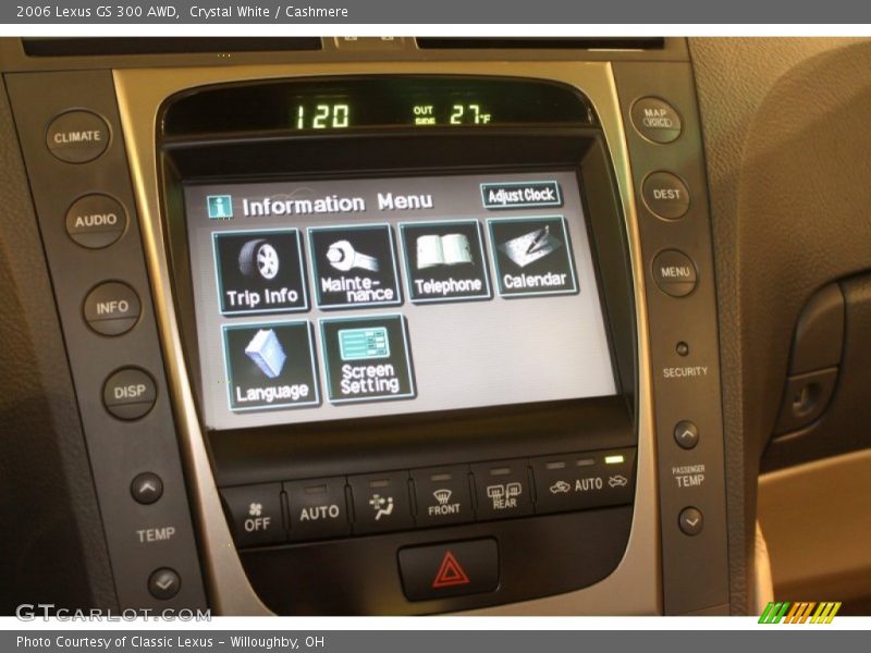 Controls of 2006 GS 300 AWD