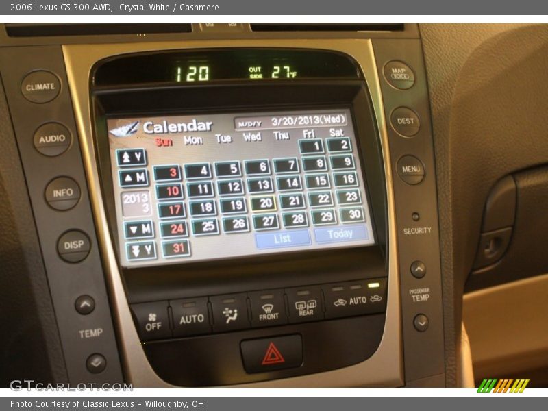 Controls of 2006 GS 300 AWD