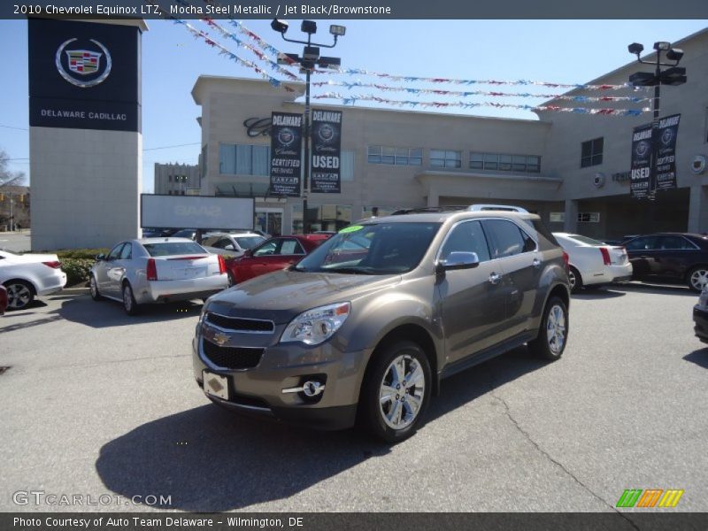 Mocha Steel Metallic / Jet Black/Brownstone 2010 Chevrolet Equinox LTZ
