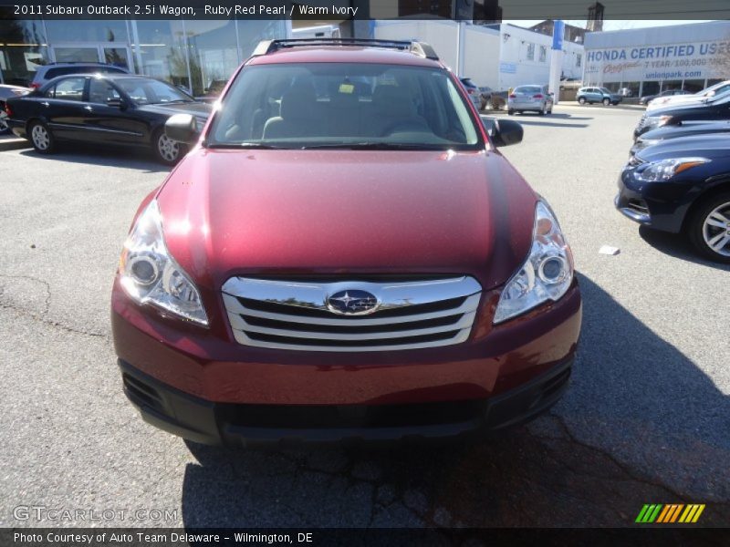 Ruby Red Pearl / Warm Ivory 2011 Subaru Outback 2.5i Wagon