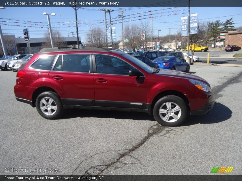 Ruby Red Pearl / Warm Ivory 2011 Subaru Outback 2.5i Wagon