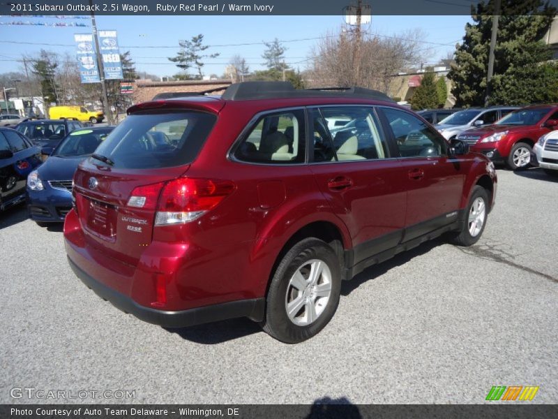 Ruby Red Pearl / Warm Ivory 2011 Subaru Outback 2.5i Wagon