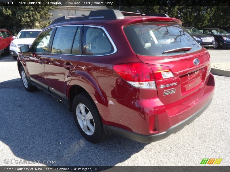 Ruby Red Pearl / Warm Ivory 2011 Subaru Outback 2.5i Wagon
