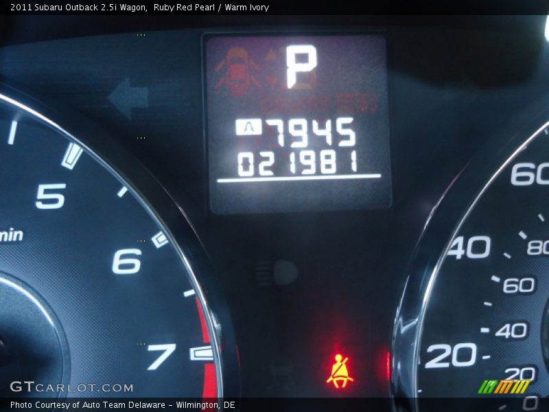 Ruby Red Pearl / Warm Ivory 2011 Subaru Outback 2.5i Wagon