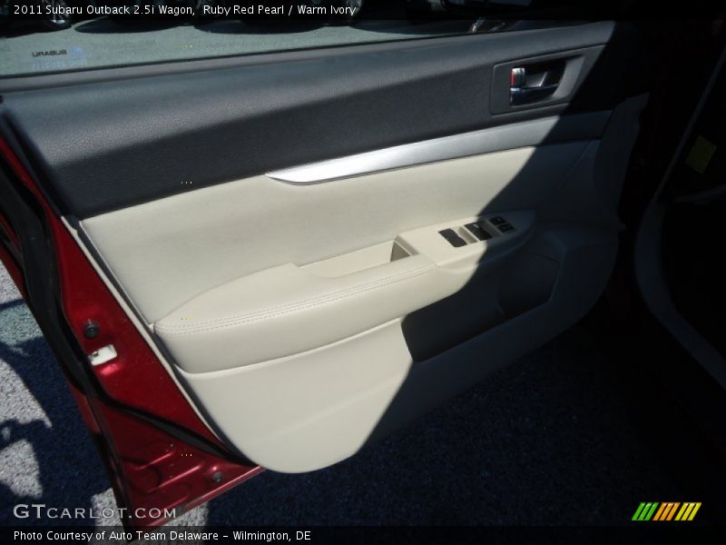 Ruby Red Pearl / Warm Ivory 2011 Subaru Outback 2.5i Wagon