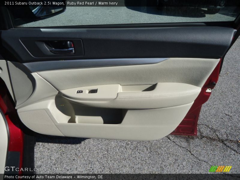 Ruby Red Pearl / Warm Ivory 2011 Subaru Outback 2.5i Wagon