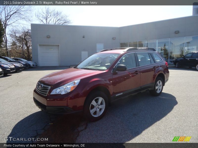 Ruby Red Pearl / Warm Ivory 2011 Subaru Outback 2.5i Wagon