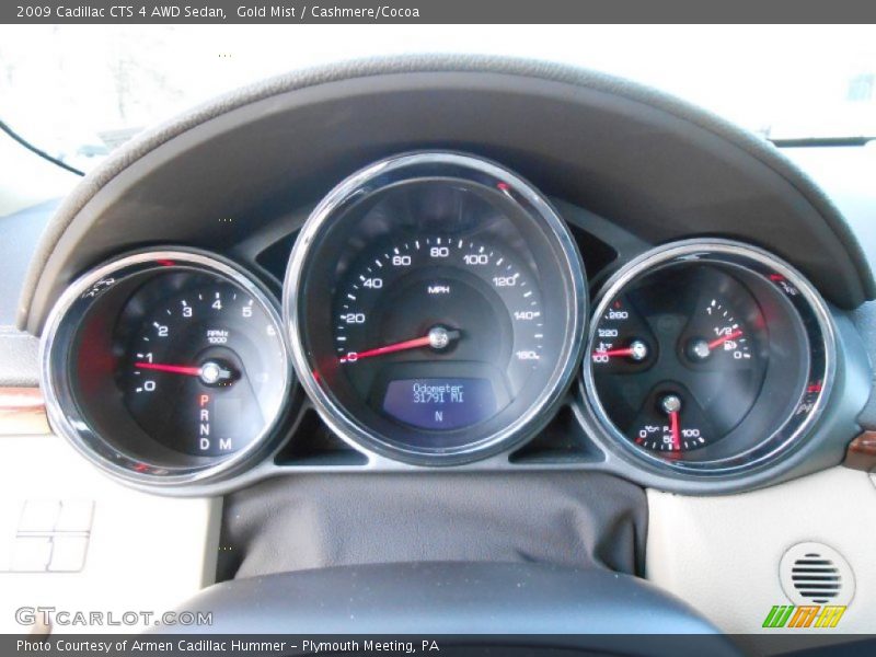 Gold Mist / Cashmere/Cocoa 2009 Cadillac CTS 4 AWD Sedan