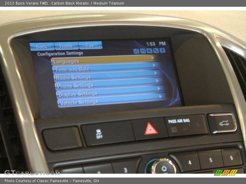 Carbon Black Metallic / Medium Titanium 2013 Buick Verano FWD