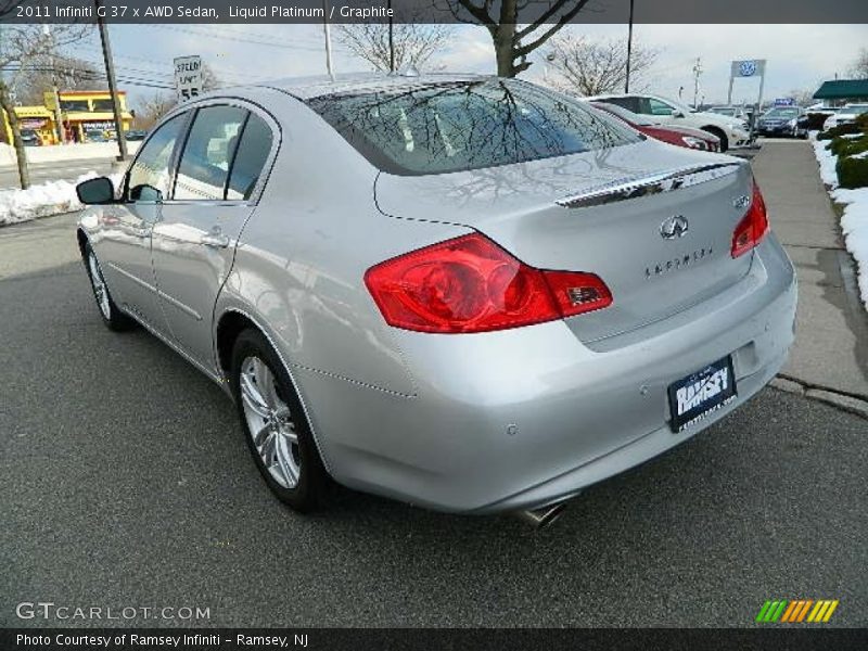 Liquid Platinum / Graphite 2011 Infiniti G 37 x AWD Sedan