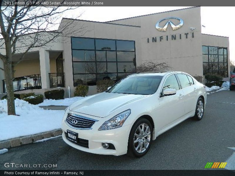 Moonlight White / Stone 2011 Infiniti G 37 xS AWD Sedan