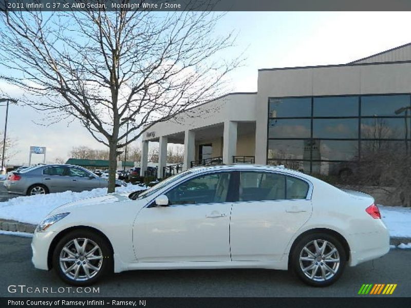 Moonlight White / Stone 2011 Infiniti G 37 xS AWD Sedan