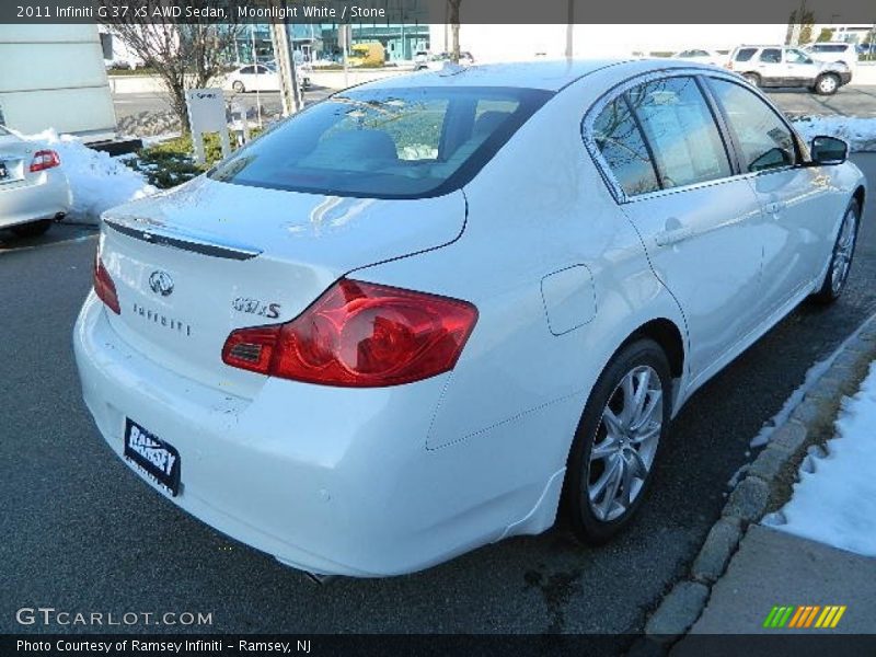 Moonlight White / Stone 2011 Infiniti G 37 xS AWD Sedan