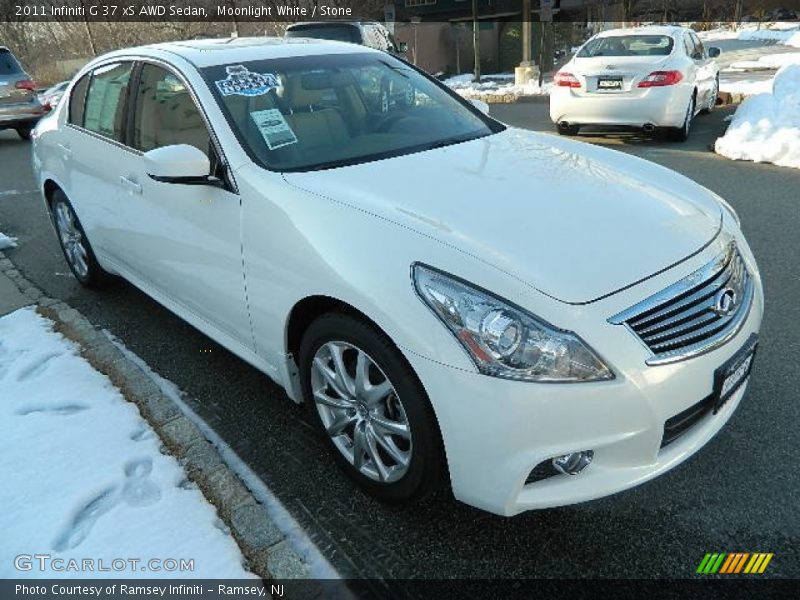 Moonlight White / Stone 2011 Infiniti G 37 xS AWD Sedan