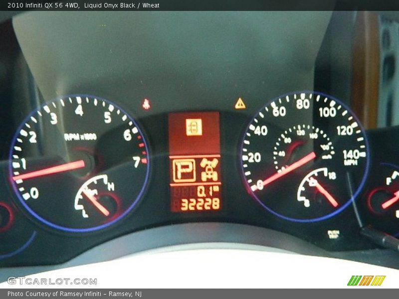 Liquid Onyx Black / Wheat 2010 Infiniti QX 56 4WD