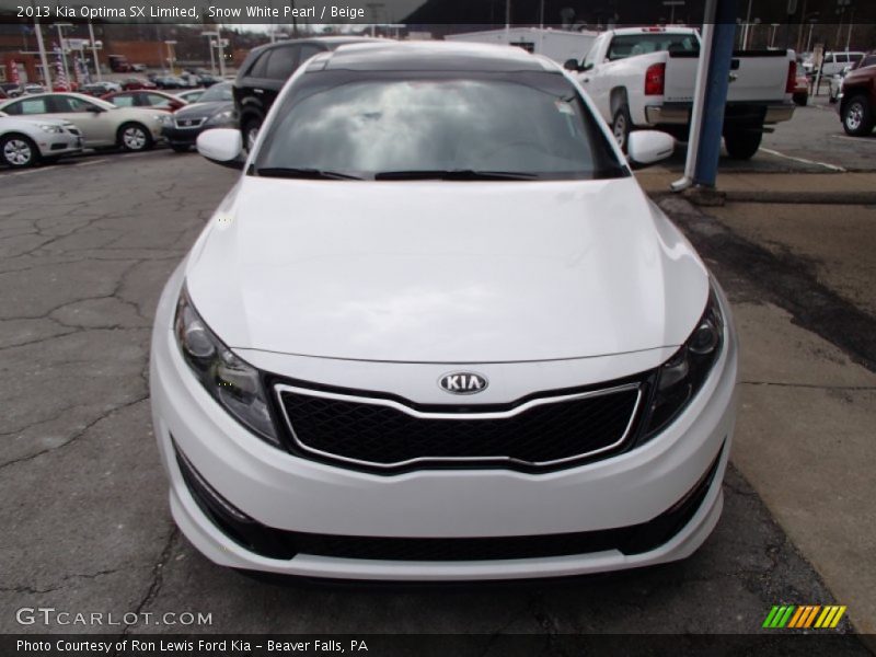 Snow White Pearl / Beige 2013 Kia Optima SX Limited