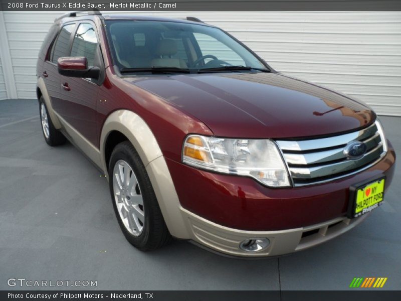 Merlot Metallic / Camel 2008 Ford Taurus X Eddie Bauer