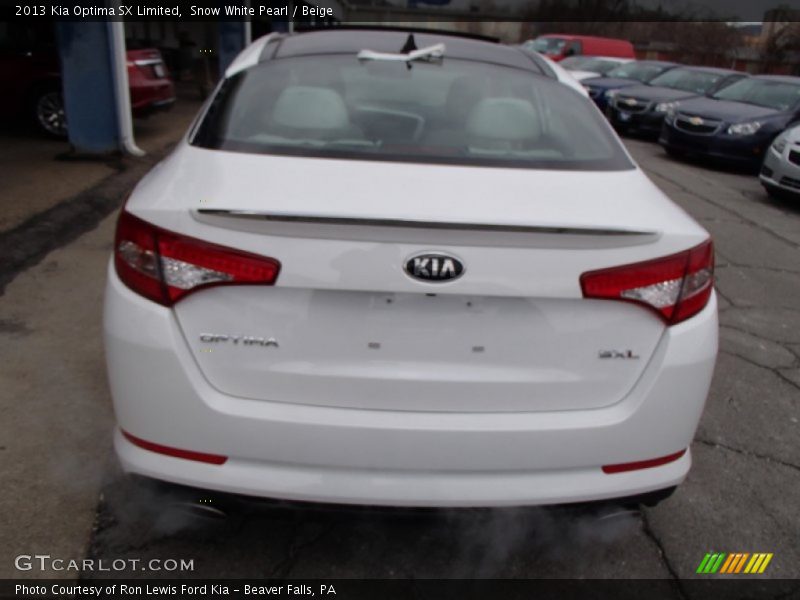 Snow White Pearl / Beige 2013 Kia Optima SX Limited