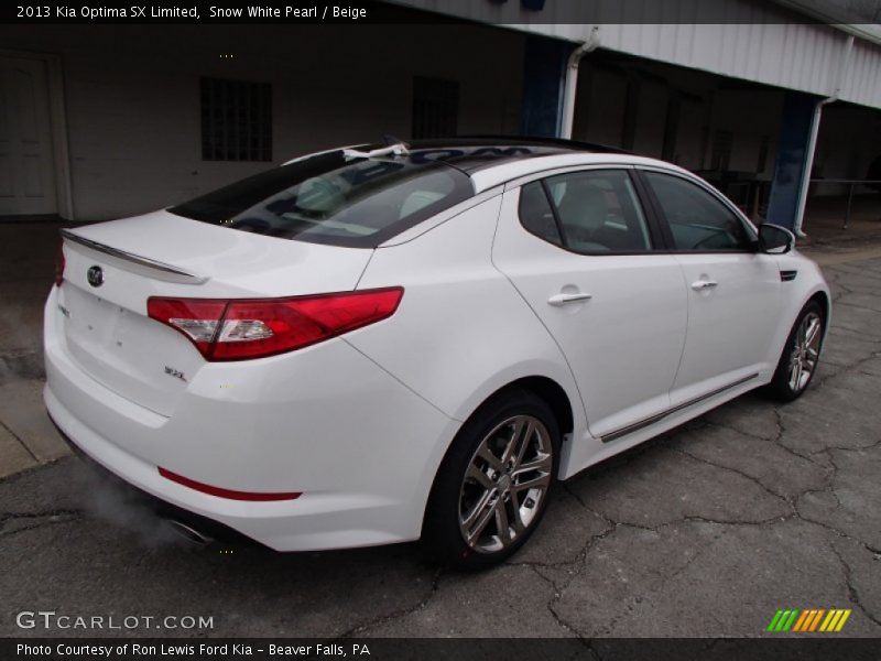 Snow White Pearl / Beige 2013 Kia Optima SX Limited