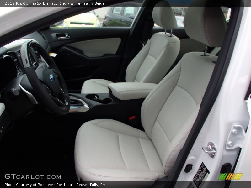 Snow White Pearl / Beige 2013 Kia Optima SX Limited