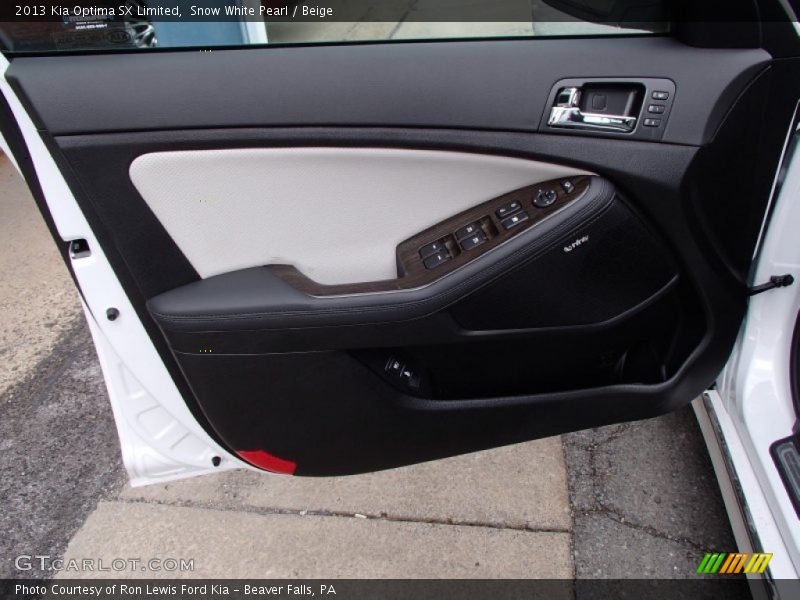 Snow White Pearl / Beige 2013 Kia Optima SX Limited