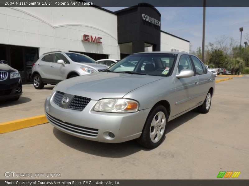 Molten Silver / Taupe 2004 Nissan Sentra 1.8 S