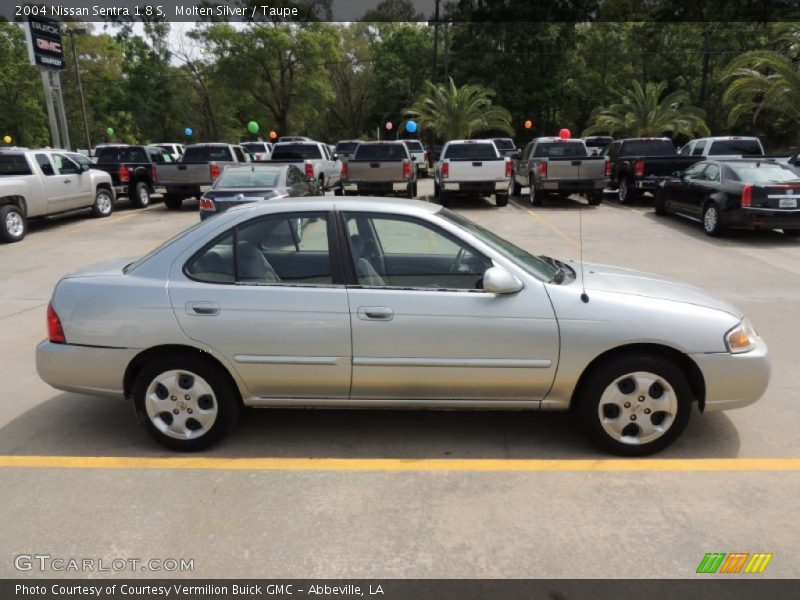 Molten Silver / Taupe 2004 Nissan Sentra 1.8 S