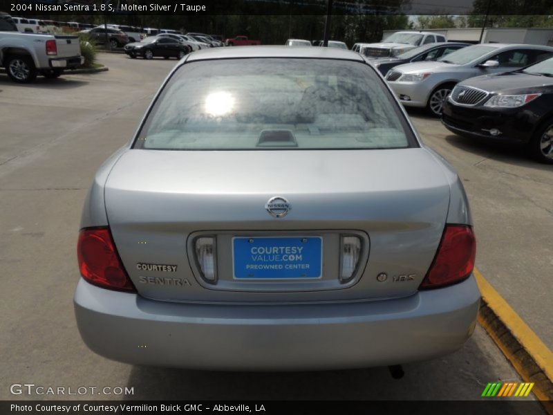 Molten Silver / Taupe 2004 Nissan Sentra 1.8 S