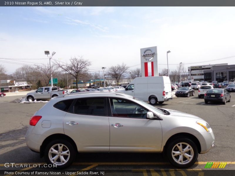 Silver Ice / Gray 2010 Nissan Rogue SL AWD