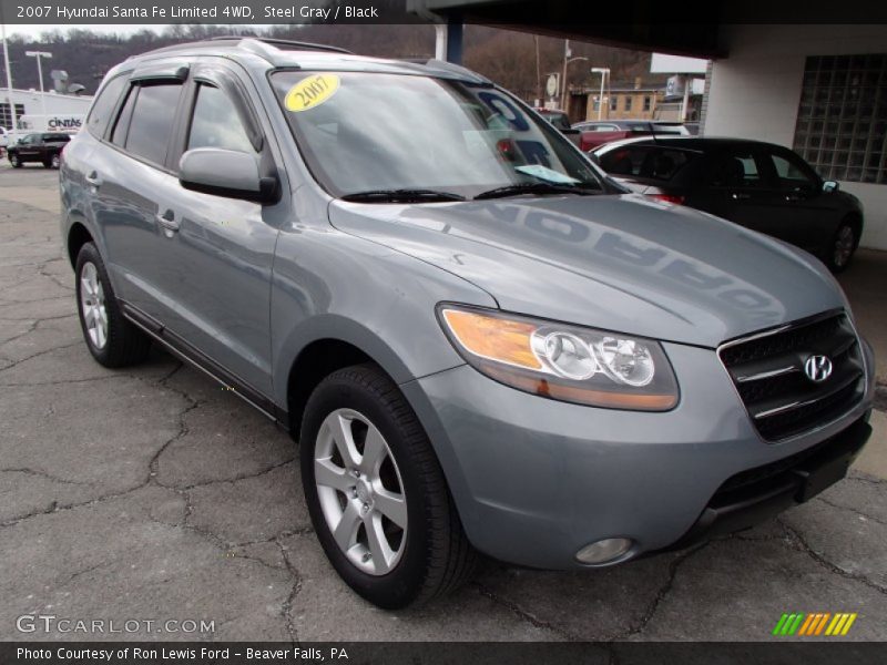 Steel Gray / Black 2007 Hyundai Santa Fe Limited 4WD
