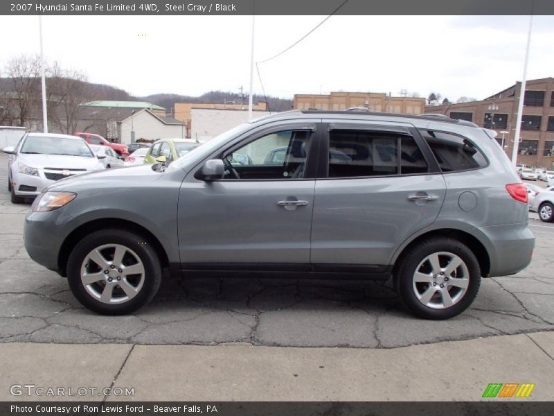 Steel Gray / Black 2007 Hyundai Santa Fe Limited 4WD