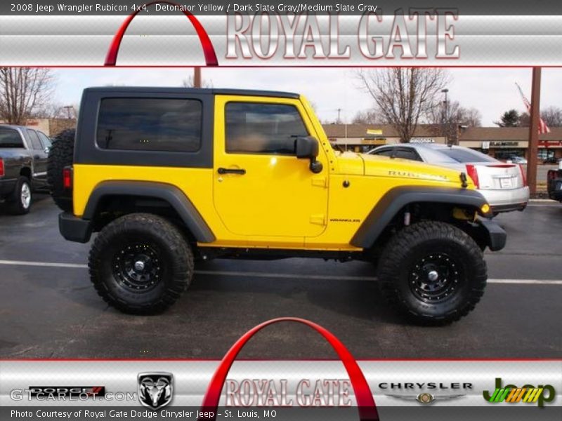 Detonator Yellow / Dark Slate Gray/Medium Slate Gray 2008 Jeep Wrangler Rubicon 4x4