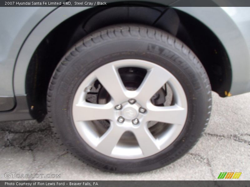 Steel Gray / Black 2007 Hyundai Santa Fe Limited 4WD