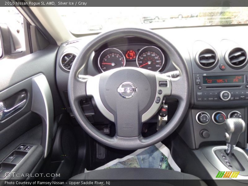 Silver Ice / Gray 2010 Nissan Rogue SL AWD