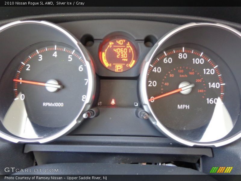 Silver Ice / Gray 2010 Nissan Rogue SL AWD