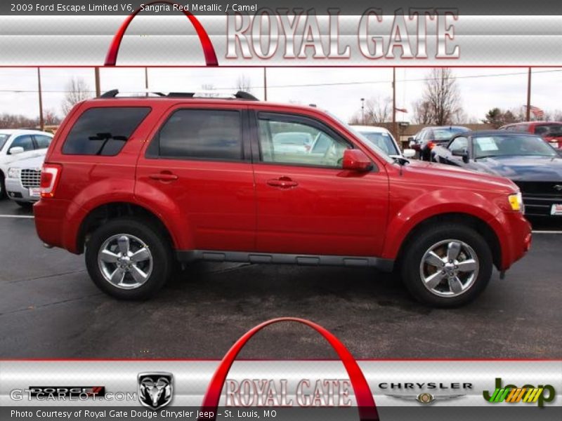 Sangria Red Metallic / Camel 2009 Ford Escape Limited V6