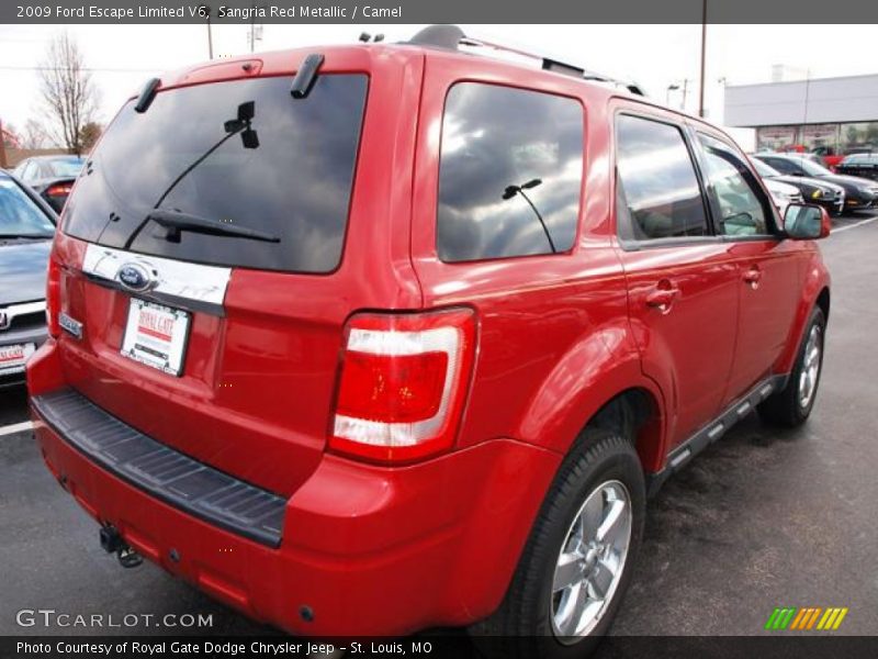 Sangria Red Metallic / Camel 2009 Ford Escape Limited V6