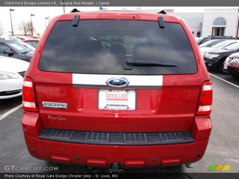 Sangria Red Metallic / Camel 2009 Ford Escape Limited V6