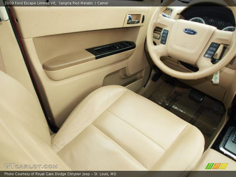 Sangria Red Metallic / Camel 2009 Ford Escape Limited V6