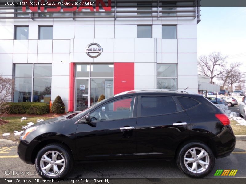 Wicked Black / Gray 2010 Nissan Rogue SL AWD
