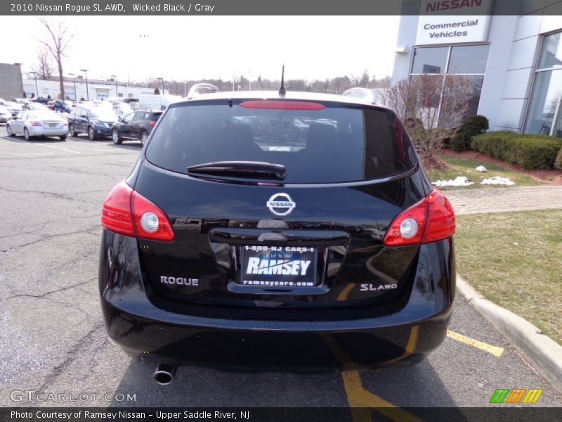 Wicked Black / Gray 2010 Nissan Rogue SL AWD