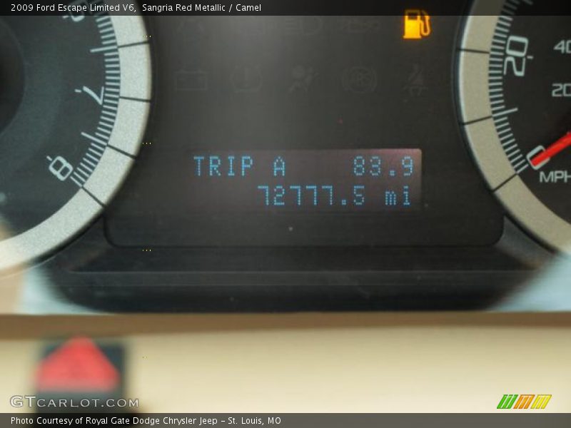 Sangria Red Metallic / Camel 2009 Ford Escape Limited V6
