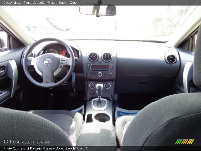 Wicked Black / Gray 2010 Nissan Rogue SL AWD