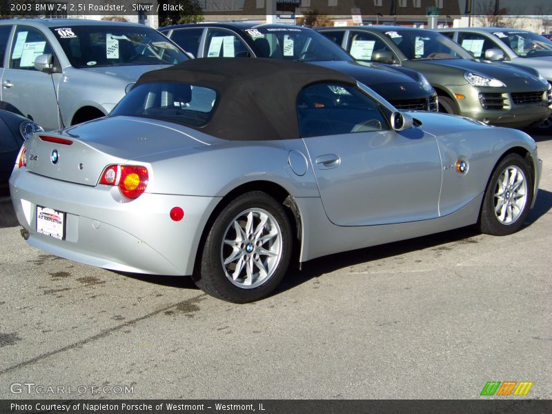 Silver / Black 2003 BMW Z4 2.5i Roadster