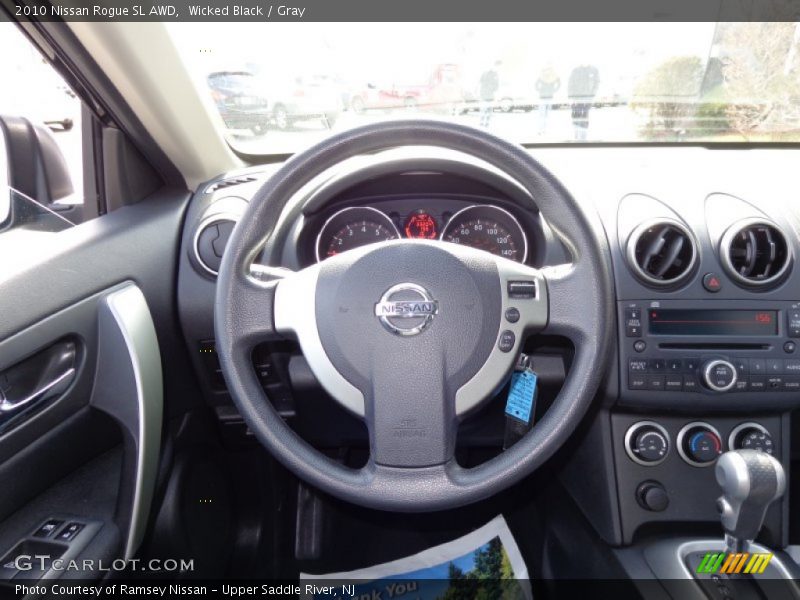 Wicked Black / Gray 2010 Nissan Rogue SL AWD