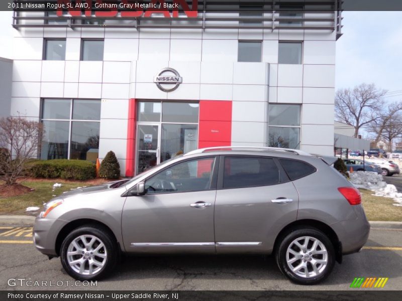 Gotham Gray Metallic / Black 2011 Nissan Rogue SL AWD