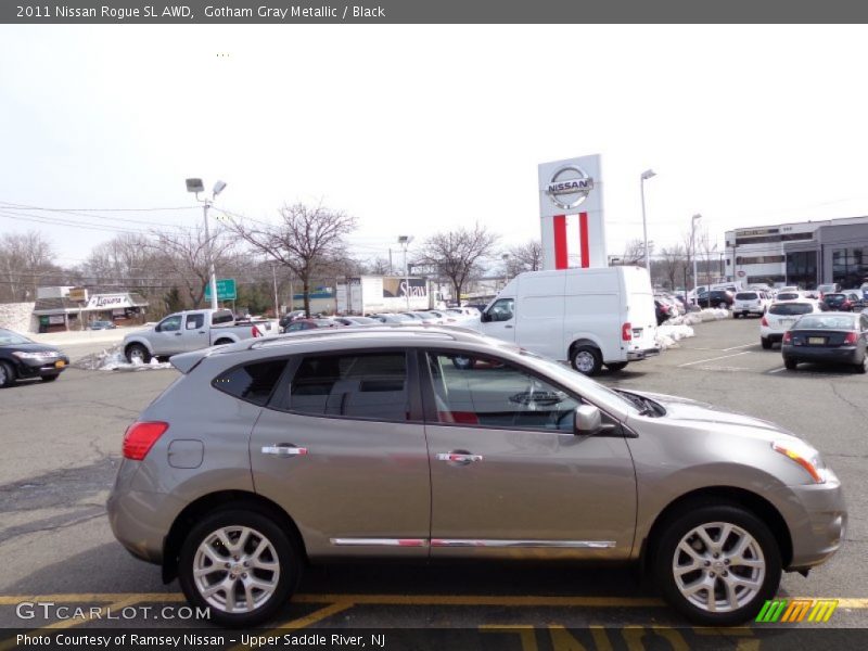 Gotham Gray Metallic / Black 2011 Nissan Rogue SL AWD