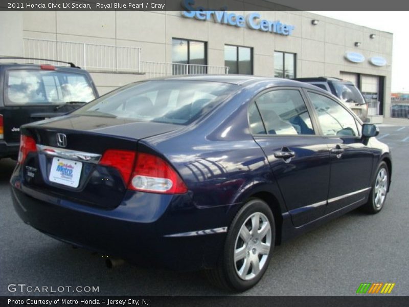 Royal Blue Pearl / Gray 2011 Honda Civic LX Sedan