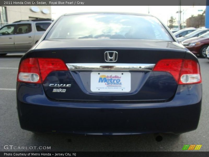 Royal Blue Pearl / Gray 2011 Honda Civic LX Sedan